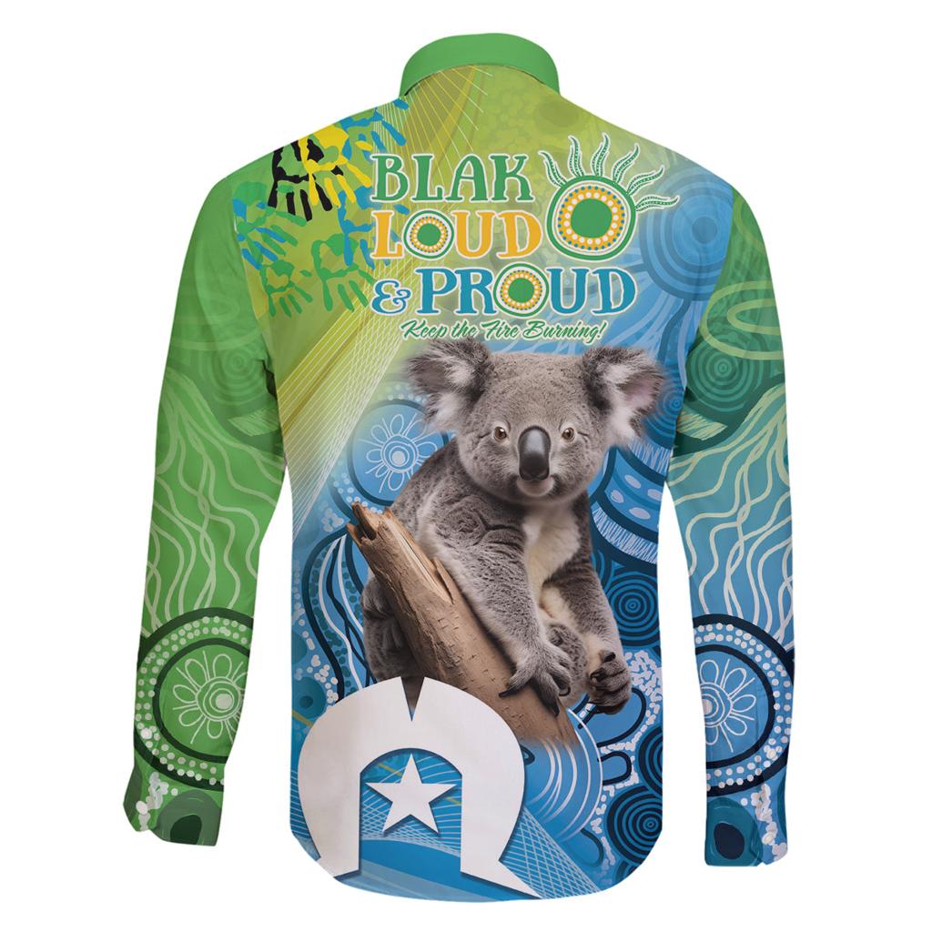 Vivid Minimal Koala NAIDOC 2024 Family Matching Mermaid Dress and Hawaiian Shirt Aboriginal Art Style