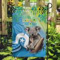 Vivid Minimal Koala NAIDOC 2024 Garden Flag Aboriginal Art Style