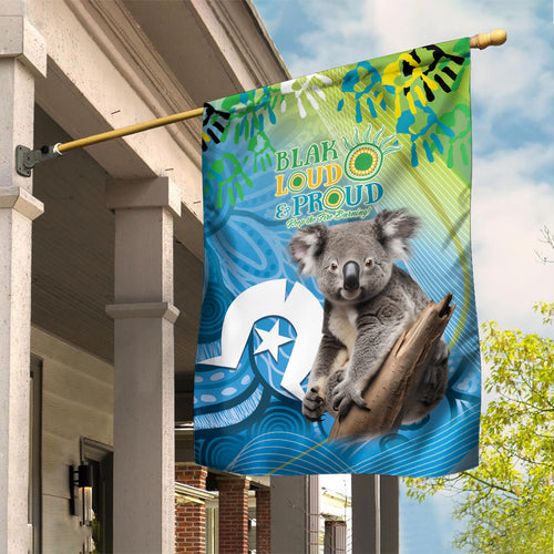 Vivid Minimal Koala NAIDOC 2024 Garden Flag Aboriginal Art Style