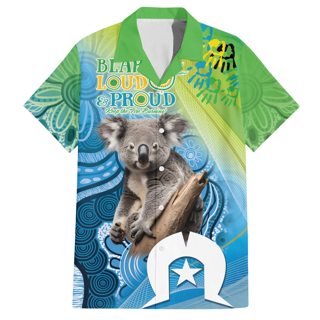 Vivid Minimal Koala NAIDOC 2024 Hawaiian Shirt Aboriginal Art Style