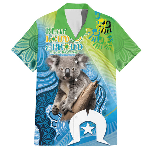 Vivid Minimal Koala NAIDOC 2024 Hawaiian Shirt Aboriginal Art Style