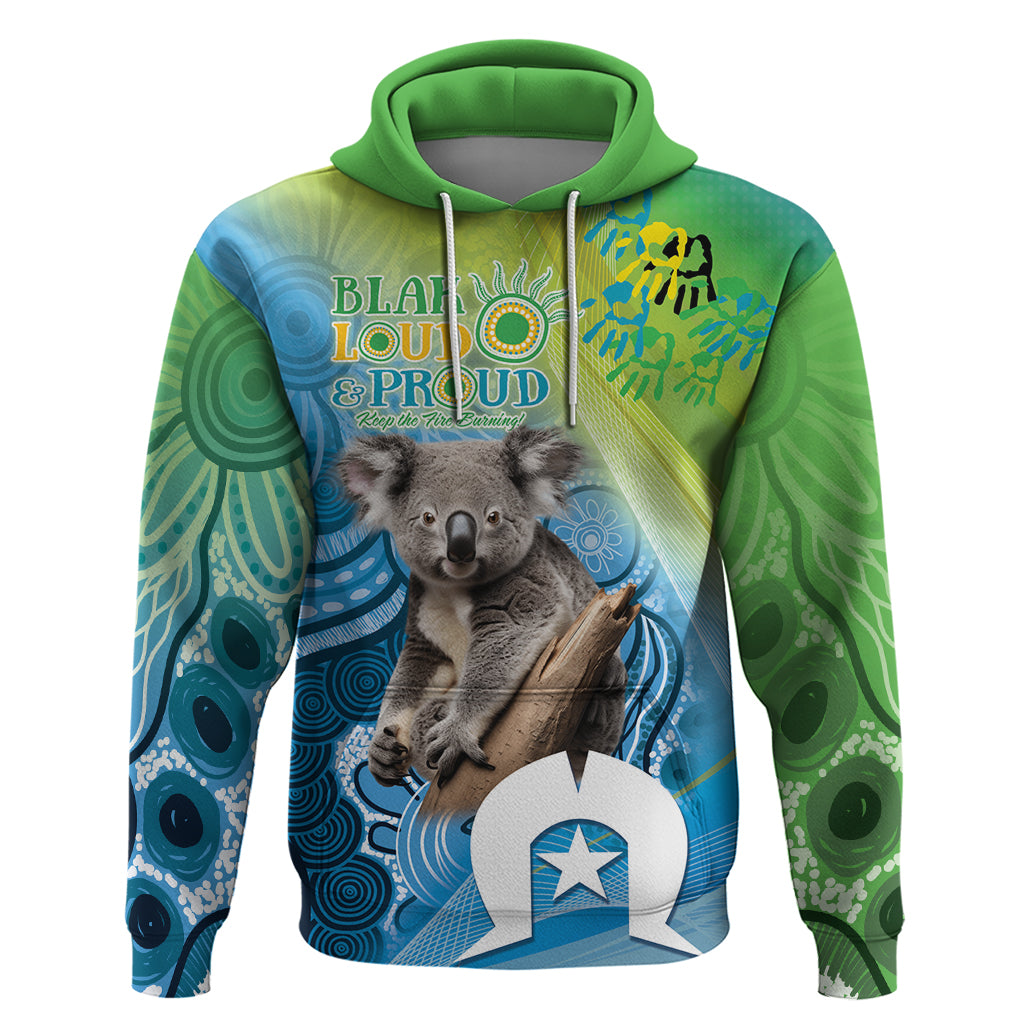Vivid Minimal Koala NAIDOC 2024 Hoodie Aboriginal Art Style