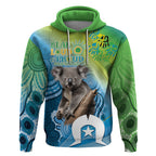 Vivid Minimal Koala NAIDOC 2024 Hoodie Aboriginal Art Style