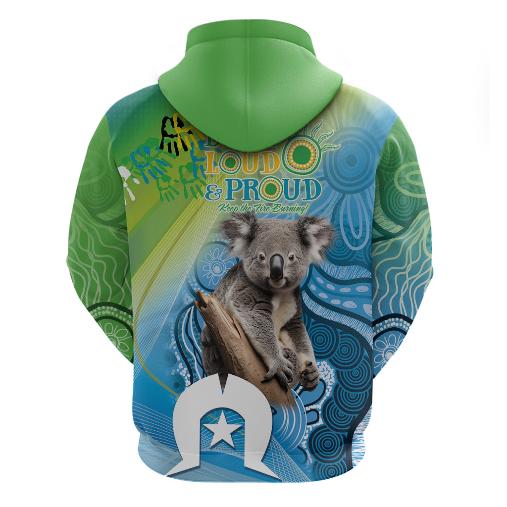 Vivid Minimal Koala NAIDOC 2024 Hoodie Aboriginal Art Style