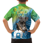 Vivid Minimal Koala NAIDOC 2024 Kid Hawaiian Shirt Aboriginal Art Style