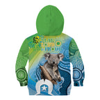 Vivid Minimal Koala NAIDOC 2024 Kid Hoodie Aboriginal Art Style