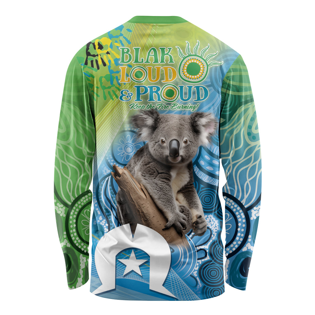 Vivid Minimal Koala NAIDOC 2024 Long Sleeve Shirt Aboriginal Art Style