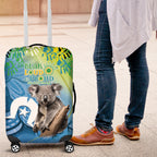 Vivid Minimal Koala NAIDOC 2024 Luggage Cover Aboriginal Art Style