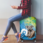 Vivid Minimal Koala NAIDOC 2024 Luggage Cover Aboriginal Art Style