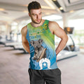 Vivid Minimal Koala NAIDOC 2024 Men Tank Top Aboriginal Art Style