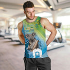 Vivid Minimal Koala NAIDOC 2024 Men Tank Top Aboriginal Art Style