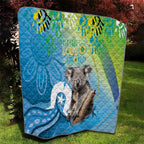 Vivid Minimal Koala NAIDOC 2024 Quilt Aboriginal Art Style