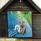 Vivid Minimal Koala NAIDOC 2024 Quilt Aboriginal Art Style