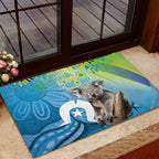 Vivid Minimal Koala NAIDOC 2024 Rubber Doormat Aboriginal Art Style