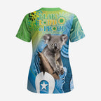 Vivid Minimal Koala NAIDOC 2024 Scrub Top Aboriginal Art Style - Aussie Hoodie