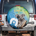 Vivid Minimal Koala NAIDOC 2024 Spare Tire Cover Aboriginal Art Style