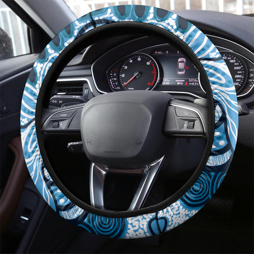 Vivid Minimal Koala NAIDOC 2024 Steering Wheel Cover Aboriginal Art Style
