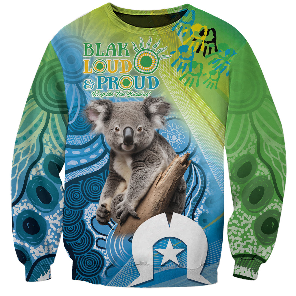 Vivid Minimal Koala NAIDOC 2024 Sweatshirt Aboriginal Art Style
