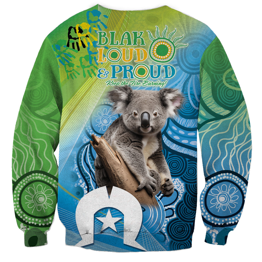 Vivid Minimal Koala NAIDOC 2024 Sweatshirt Aboriginal Art Style