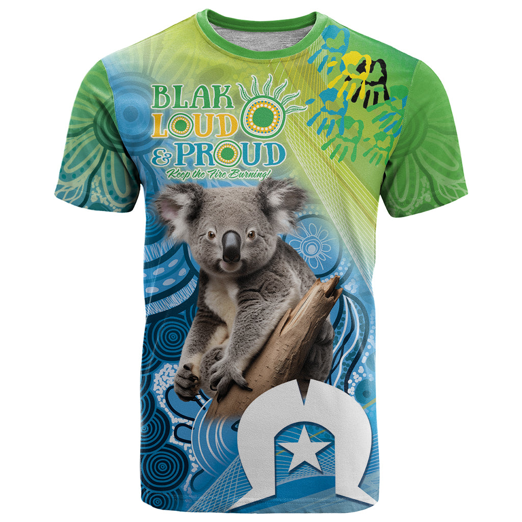 Vivid Minimal Koala NAIDOC 2024 T Shirt Aboriginal Art Style