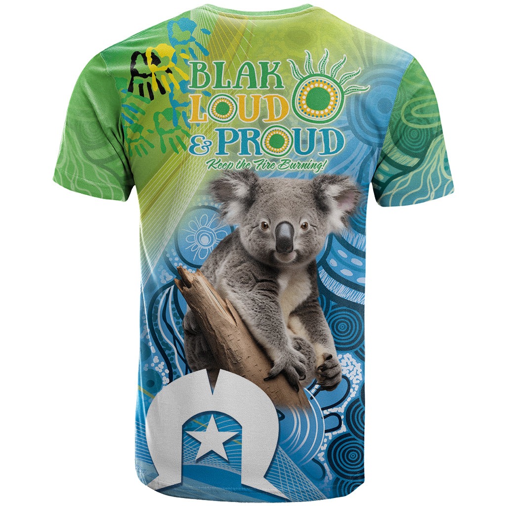 Vivid Minimal Koala NAIDOC 2024 T Shirt Aboriginal Art Style