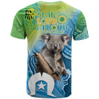 Vivid Minimal Koala NAIDOC 2024 T Shirt Aboriginal Art Style
