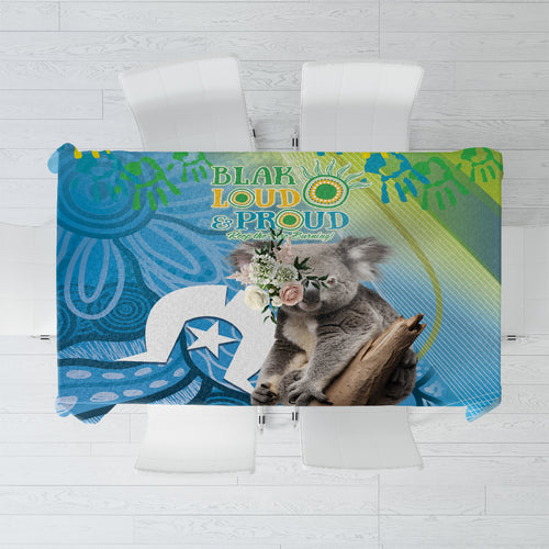 Vivid Minimal Koala NAIDOC 2024 Tablecloth Aboriginal Art Style