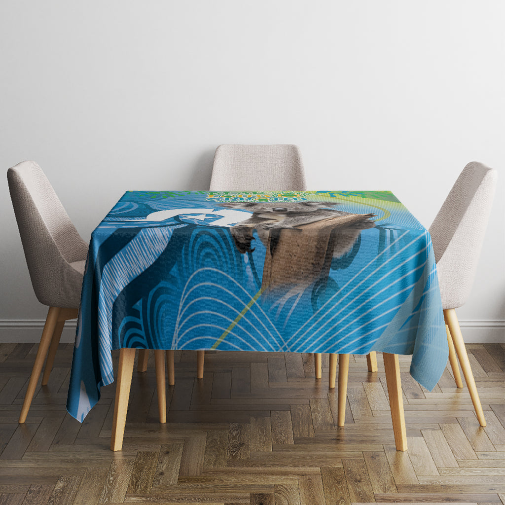 Vivid Minimal Koala NAIDOC 2024 Tablecloth Aboriginal Art Style