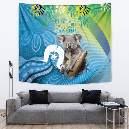 Vivid Minimal Koala NAIDOC 2024 Tapestry Aboriginal Art Style