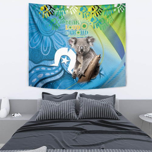Vivid Minimal Koala NAIDOC 2024 Tapestry Aboriginal Art Style
