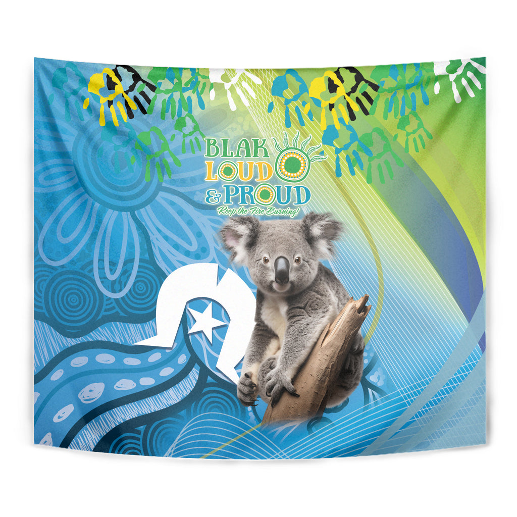 Vivid Minimal Koala NAIDOC 2024 Tapestry Aboriginal Art Style