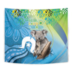 Vivid Minimal Koala NAIDOC 2024 Tapestry Aboriginal Art Style