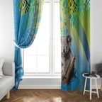 Vivid Minimal Koala NAIDOC 2024 Window Curtain Aboriginal Art Style