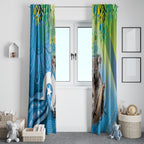 Vivid Minimal Koala NAIDOC 2024 Window Curtain Aboriginal Art Style