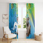 Vivid Minimal Koala NAIDOC 2024 Window Curtain Aboriginal Art Style