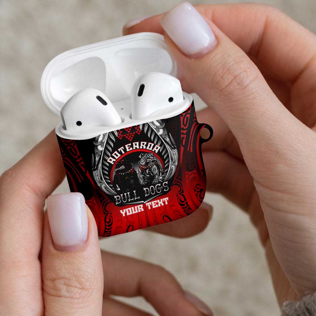 Aotearoa Bulldog Personalised AirPods Case Maori Kowhaiwhai Motif - Aussie Hoodie