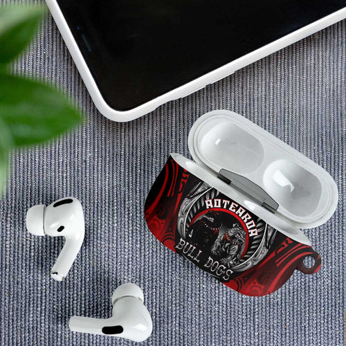 Aotearoa Bulldog Personalised AirPods Case Maori Kowhaiwhai Motif - Aussie Hoodie