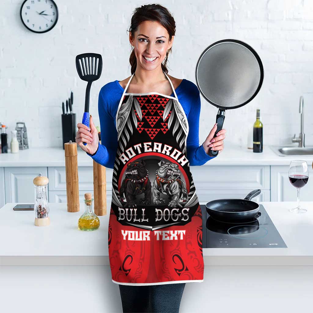 Aotearoa Bulldog Personalised Apron Maori Kowhaiwhai Motif - Aussie Hoodie