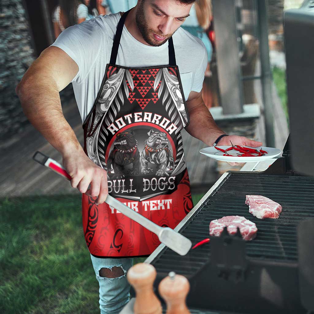 Aotearoa Bulldog Personalised Apron Maori Kowhaiwhai Motif - Aussie Hoodie