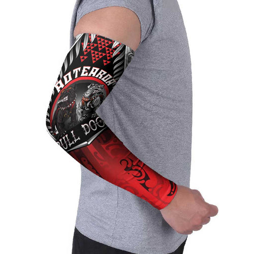 Aotearoa Bulldog Personalised Arm Sleeves Maori Kowhaiwhai Motif - Aussie Hoodie