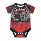 Aotearoa Bulldog Personalised Baby Onesie Maori Kowhaiwhai Motif