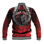 Aotearoa Bulldog Personalised Baseball Jacket Maori Kowhaiwhai Motif