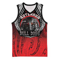 Aotearoa Bulldog Personalised Basketball Jersey Maori Kowhaiwhai Motif - Aussie Hoodie