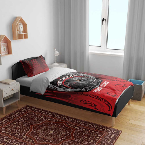 Aotearoa Bulldog Personalised Bedding Set Maori Kowhaiwhai Motif