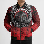 Aotearoa Bulldog Personalised Bomber Puffer Jacket Maori Kowhaiwhai Motif - Aussie Hoodie