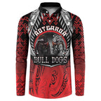 Aotearoa Bulldog Personalised Button Sweatshirt Maori Kowhaiwhai Motif