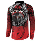 Aotearoa Bulldog Personalised Button Sweatshirt Maori Kowhaiwhai Motif