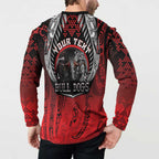 Aotearoa Bulldog Personalised Button Sweatshirt Maori Kowhaiwhai Motif