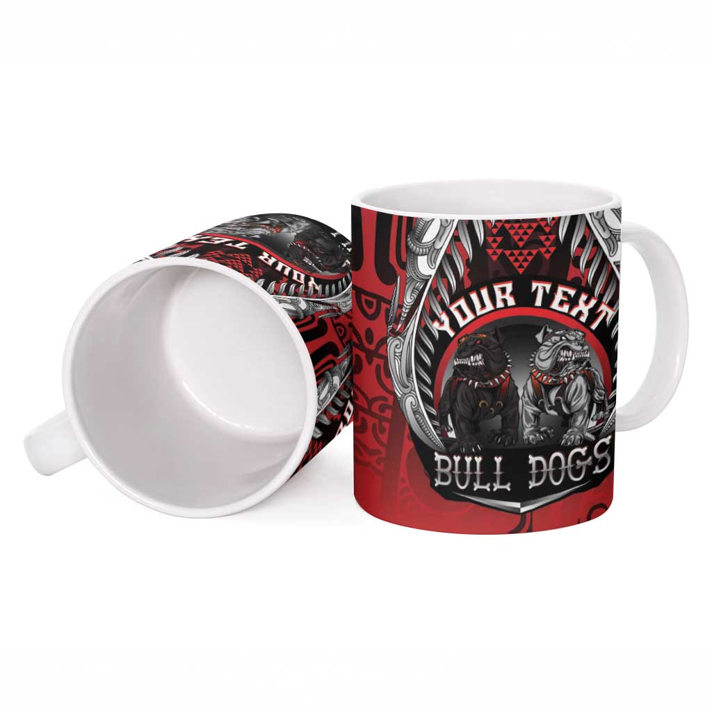 Aotearoa Bulldog Personalised Ceramic Mug Maori Kowhaiwhai Motif - Aussie Hoodie