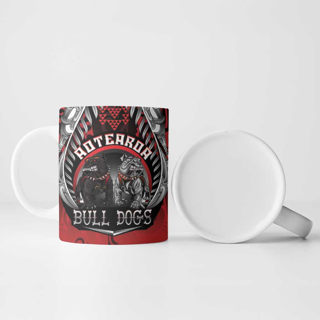 Aotearoa Bulldog Personalised Ceramic Mug Maori Kowhaiwhai Motif - Aussie Hoodie